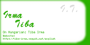 irma tiba business card